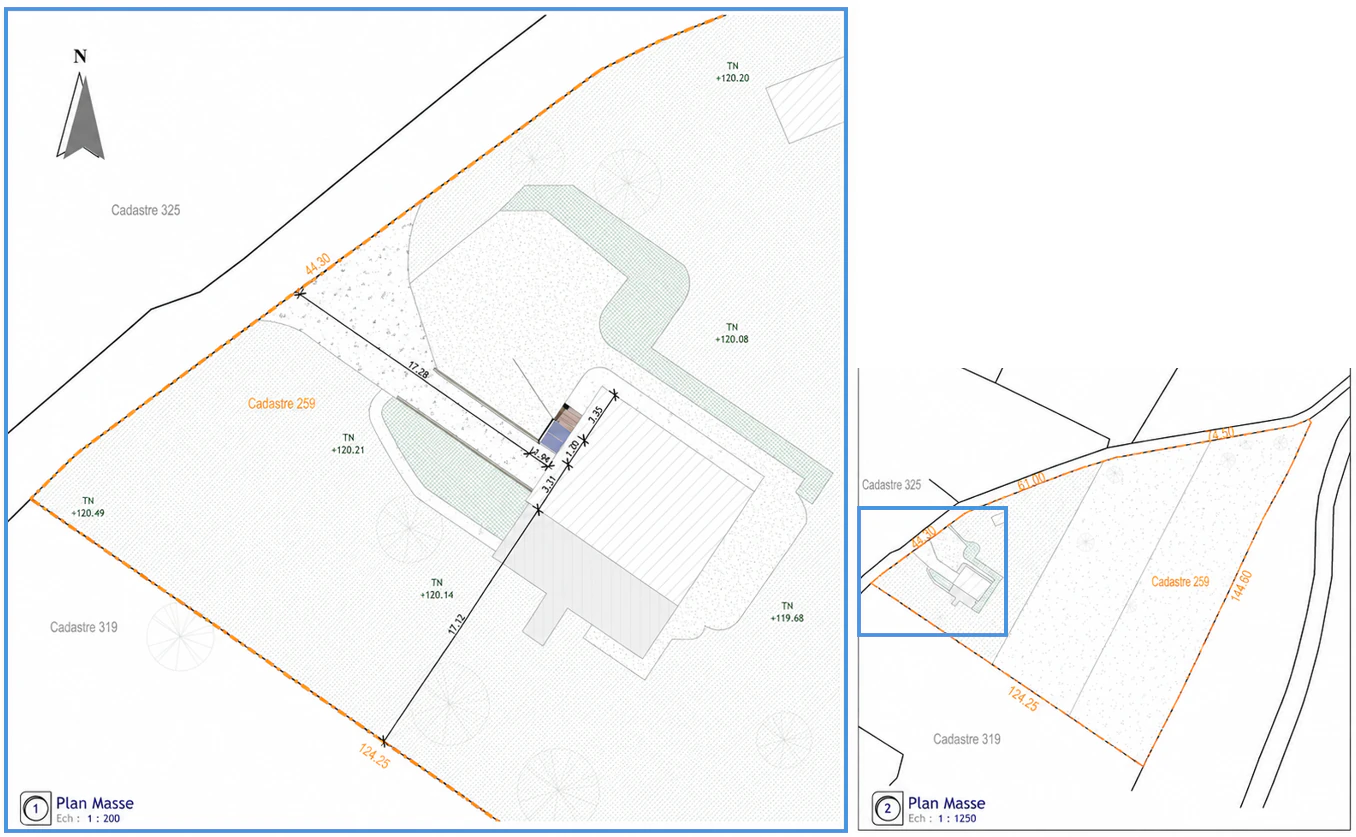 Exemple de plan de masse